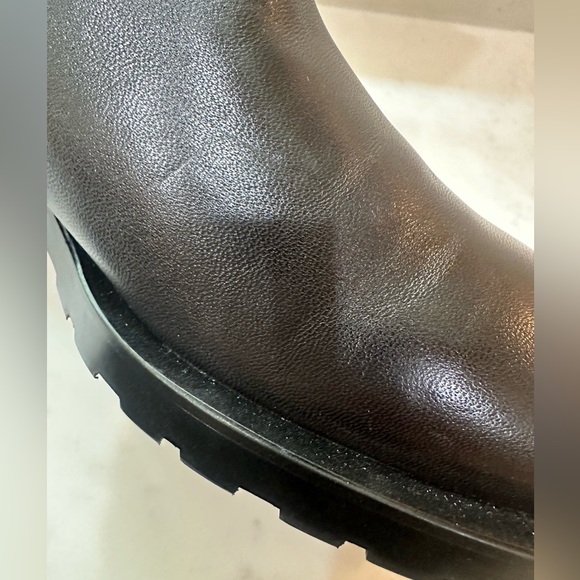 Stuart Weitzman Black Ankle Boots with Gold Accent - Picture 8 of 11